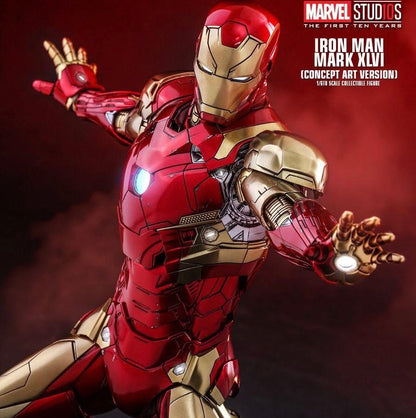 Hot Toys MMS489D25 Marvel Studios: The First Ten Years - 1/6th scale Iron Man Mark XLVI (Concept Art Version) Collectible Figure