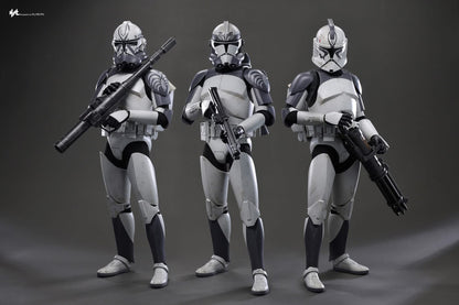Hot Toys TMS143 Star Wars: The Clone Wars - 104th Battalion Wolfpack Clone Trooper Collectible Figure (Deluxe Version)