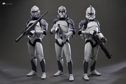 Hot Toys TMS143 Star Wars: The Clone Wars - 104th Battalion Wolfpack Clone Trooper Collectible Figure (Deluxe Version)