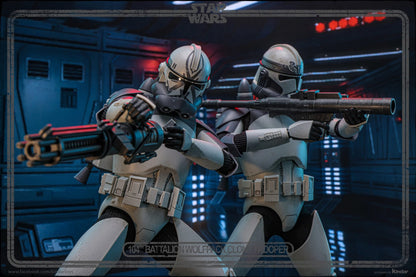 Hot Toys TMS143 Star Wars: The Clone Wars - 104th Battalion Wolfpack Clone Trooper Collectible Figure (Deluxe Version)