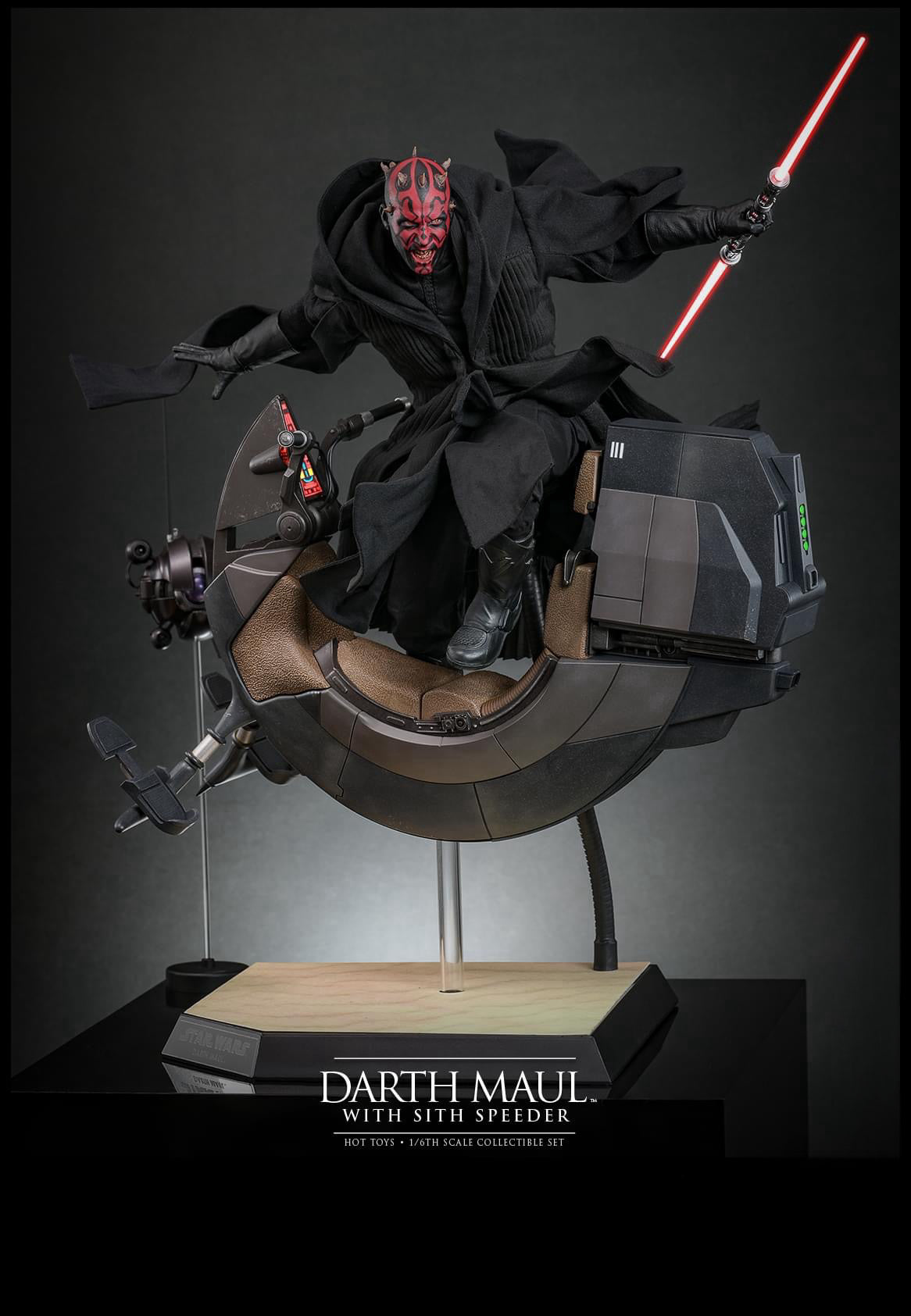 Pre-Order Hot Toys MMS749B Star Wars Episode I The Phantom Menace - Darth Maul with Sith Speeder 1/6th Scale Collectible Set Exclusive Edition