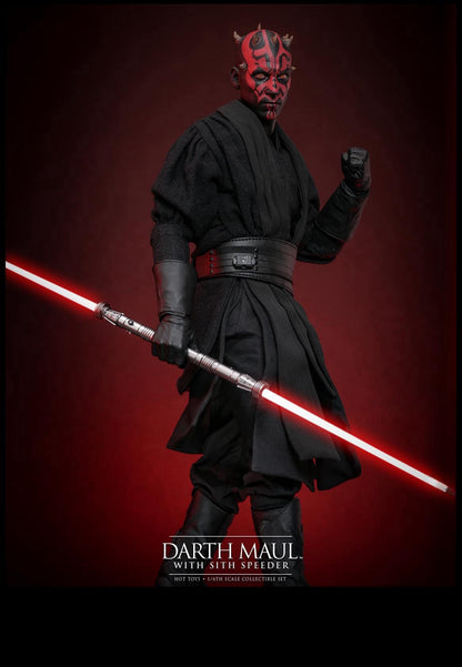 Pre-Order Hot Toys MMS749B Star Wars Episode I The Phantom Menace - Darth Maul with Sith Speeder 1/6th Scale Collectible Set Exclusive Edition