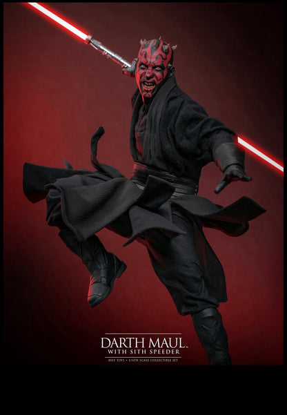 Pre-Order Hot Toys MMS749B Star Wars Episode I The Phantom Menace - Darth Maul with Sith Speeder 1/6th Scale Collectible Set Exclusive Edition