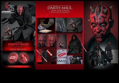 Pre-Order Hot Toys MMS749B Star Wars Episode I The Phantom Menace - Darth Maul with Sith Speeder 1/6th Scale Collectible Set Exclusive Edition