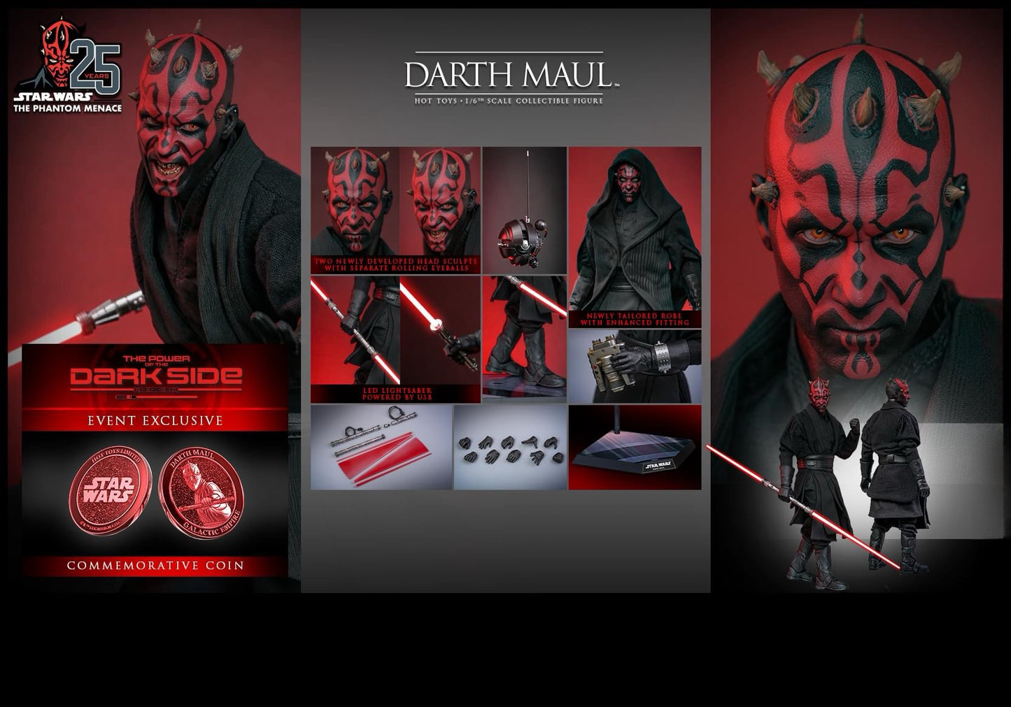 Pre-Order Hot Toys MMS748B Star Wars Episode I: The Phantom Menace - 1/6 scale Darth Maul Collectible Figure (Special Edition)