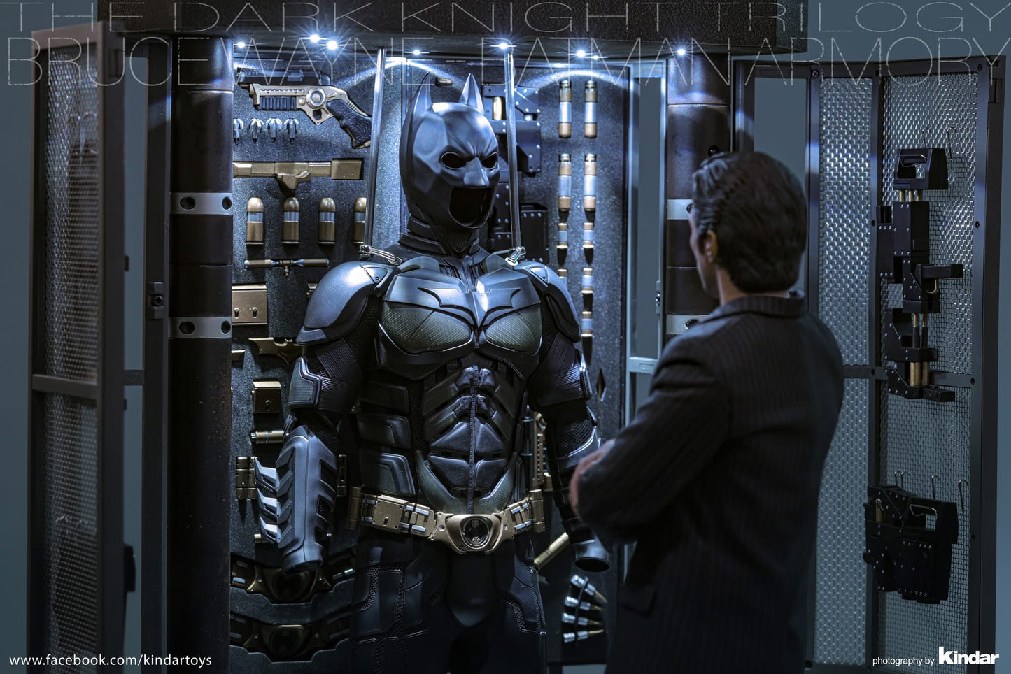 Hot Toys MMS750 The Dark Knight - 1/6th scale Batman Armory with Bruce Wayne (2.0) Collectible Set