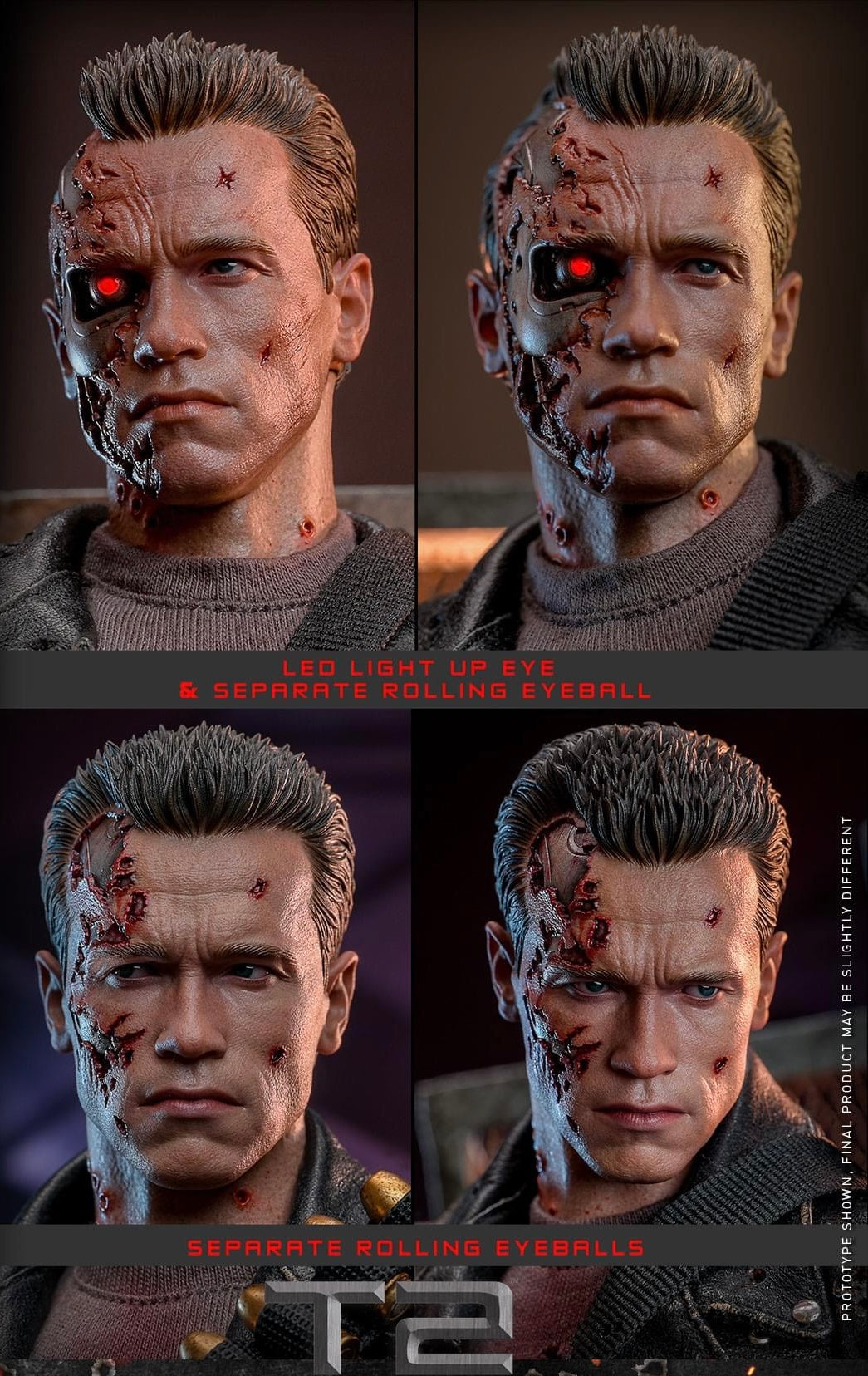 Pre-Order Hot Toys DX46 Terminator 2: Judgment Day - 1/6th scale T-800 (Battle Damaged Version 2.0) Collectible Figure