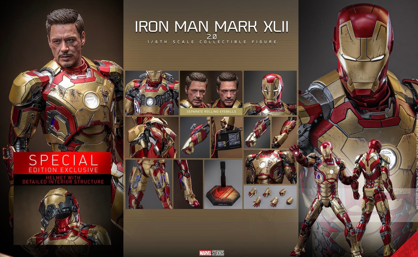 Pre-Order Hot Toys MMS758D65B Iron Man 3 - 1/6th scale Iron Man Mark XLII Collectible Figure (Special Edition)