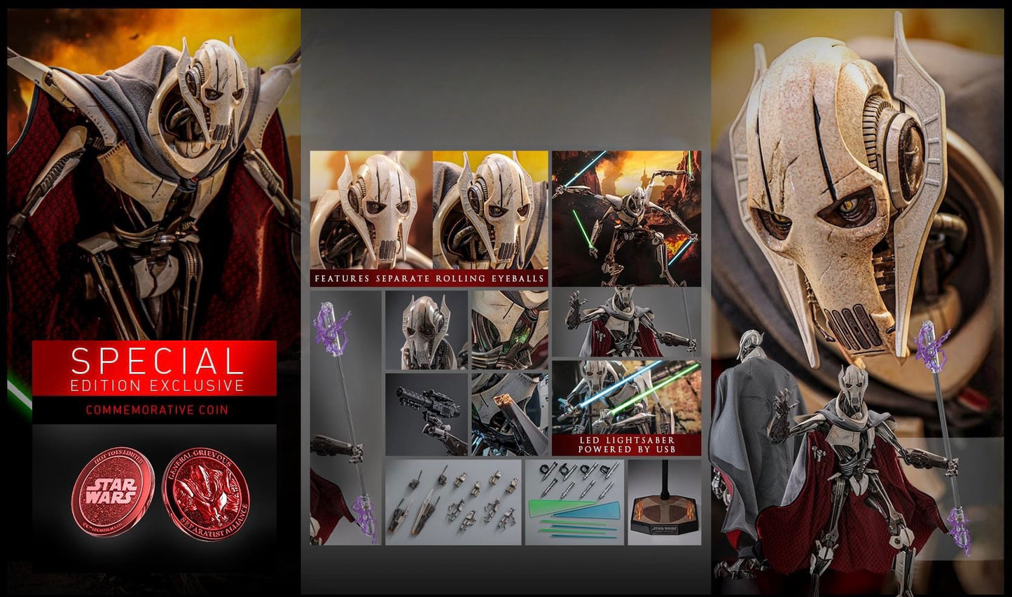 Pre-Order Hot Toys MMS760D67B Star Wars- 1/6th scale General Grievous Collectible Figure (Special Edition)