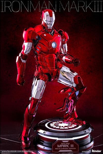 Hot Toys MMS744D64 Iron Man - 1/6th scale Iron Man Mark III (Red & Chrome Version) Collectible Figure Hot Toys Exclusive