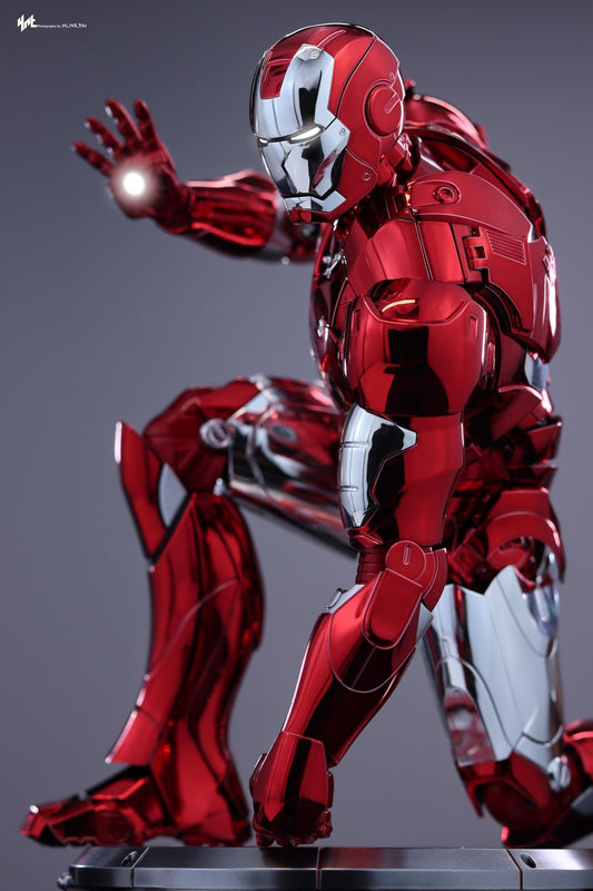 Hot Toys MMS744D64 Iron Man - 1/6th scale Iron Man Mark III (Red & Chrome Version) Collectible Figure Hot Toys Exclusive