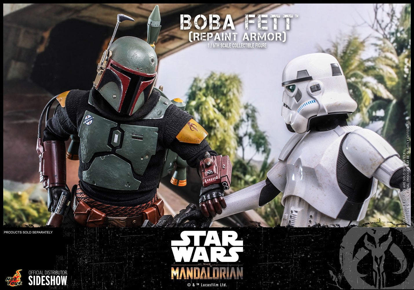 Hot Toys TMS055B The Mandalorian (Season 2) - 1/6th scale Boba Fett (Repaint Armor) Collectible Figure (Special Edition)