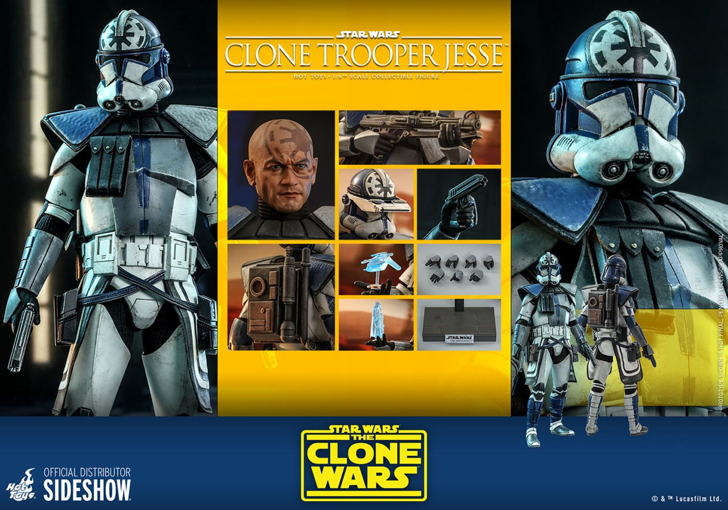 Hot Toys TMS064 Star Wars: The Clone Wars - 1/6th scale Clone Trooper Jesse Collectible Figure