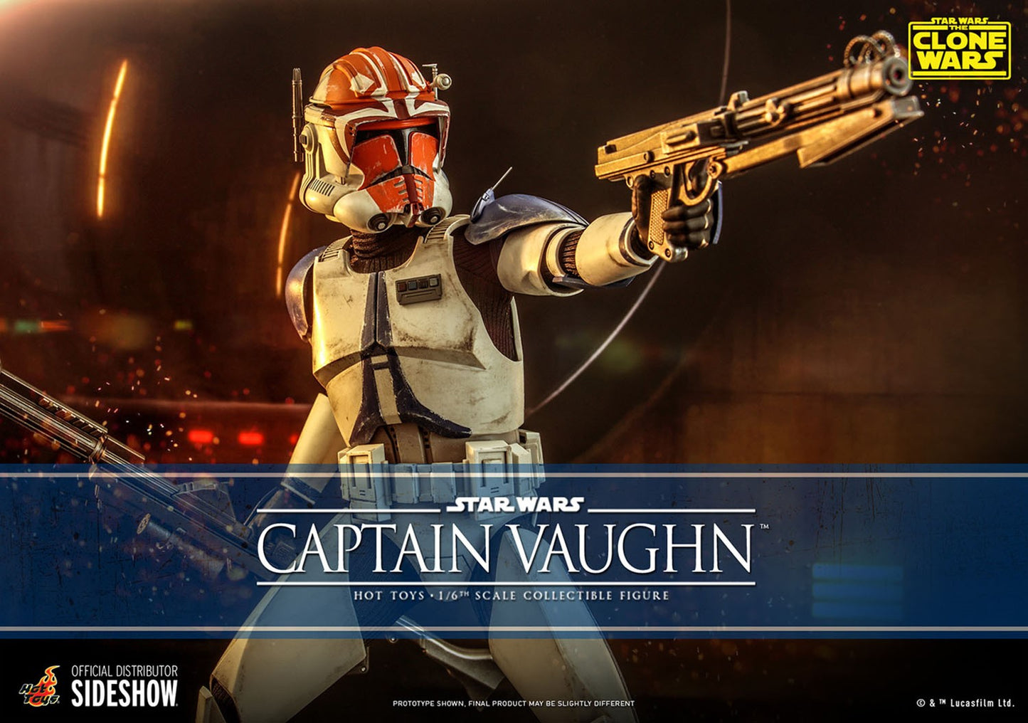 Hot Toys TMS065 Star Wars: The Clone Wars - 1/6th scale Captain Vaughn Collectible Figure