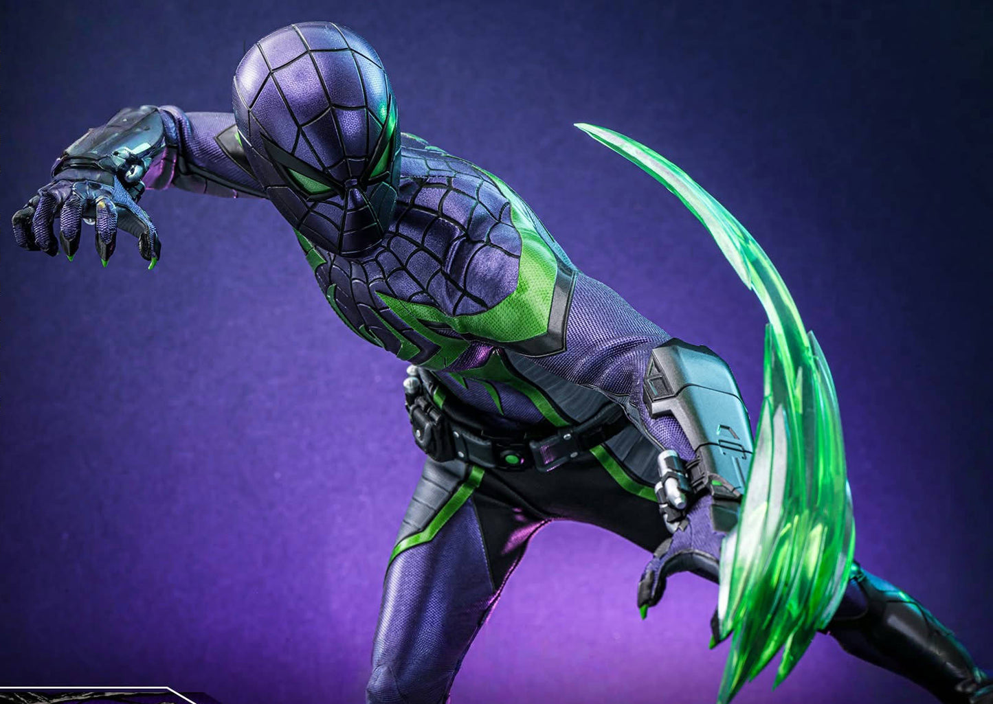 Hot Toys VGM68 Marvel's Spider-Man 2 - 1/6th scale Miles Morales (Purple Reign Suit) Collectible Figure [Hot Toys Exclusive]