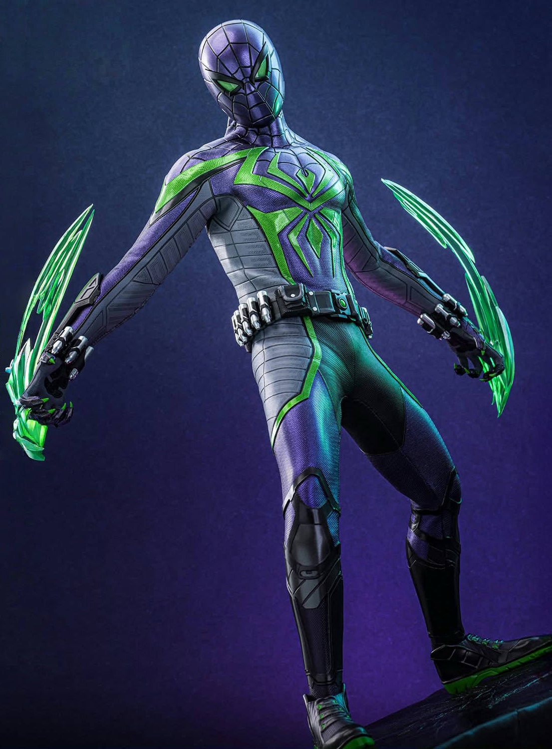 Hot Toys VGM68 Marvel's Spider-Man 2 - 1/6th scale Miles Morales (Purple Reign Suit) Collectible Figure [Hot Toys Exclusive]