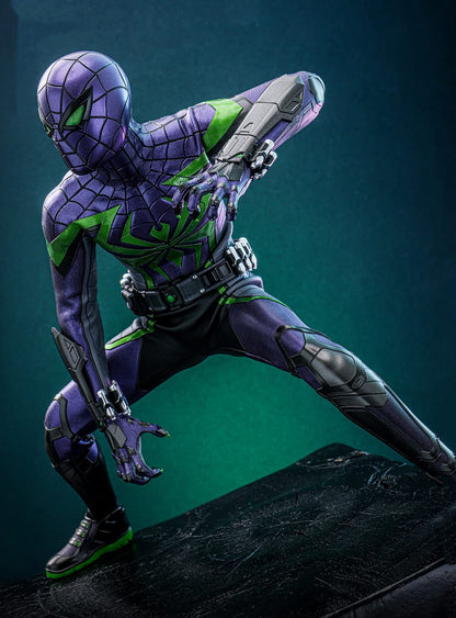 Hot Toys VGM68 Marvel's Spider-Man 2 - 1/6th scale Miles Morales (Purple Reign Suit) Collectible Figure [Hot Toys Exclusive]