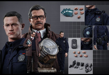 Hot Toys MMS275 The Dark Knight Rises - John Blake And Jim Gordon with Bat Signal Collectible Set