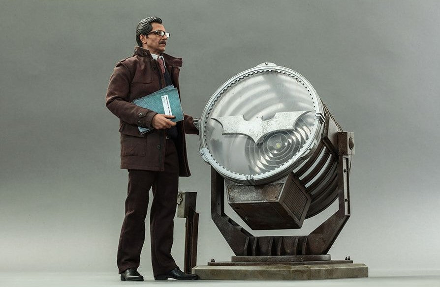 Hot Toys MMS275 The Dark Knight Rises - John Blake And Jim Gordon with Bat Signal Collectible Set