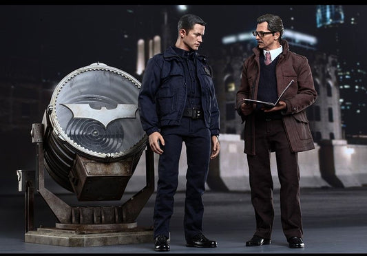 Hot Toys MMS275 The Dark Knight Rises - John Blake And Jim Gordon with Bat Signal Collectible Set