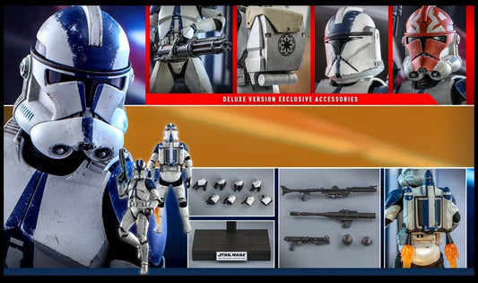 Hot Toys TMS023 Star Wars: The Clone Wars - 1/6th scale 501st Battalion Clone Trooper Collectible Figure (Deluxe Version)