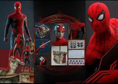 Hot Toys MMS625 Spider-Man: No Way Home - 1/6th scale Spider-Man (Battling Version) Collectible Figure (Movie Promo Edition)