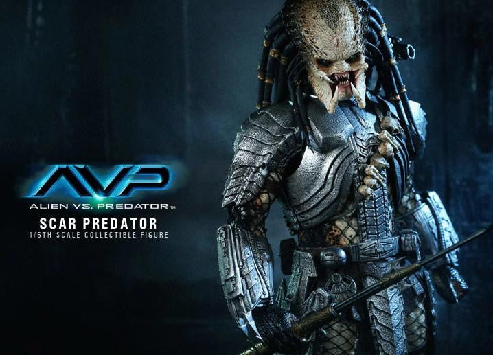 Hot Toys MMS190 Alien vs Predator AVP - 1/6 Scale Scar Predator 2.0 Collectible Figure